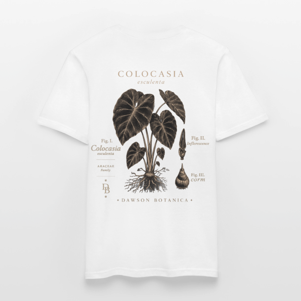 T-shirt Botanique Colocasia esculenta - blanc