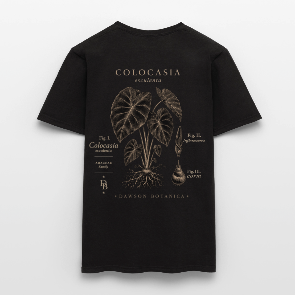 T-shirt Botanique Colocasia esculenta - noir