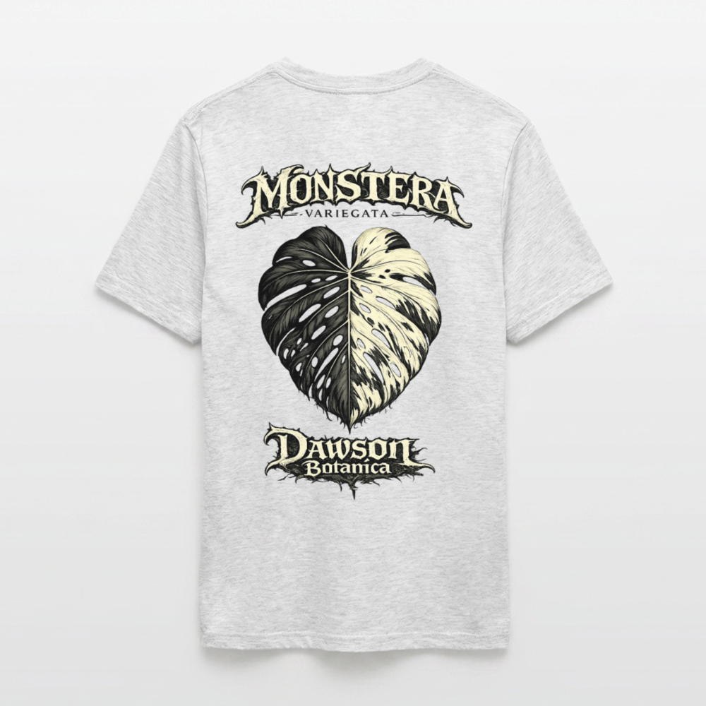 T-shirt monstera variegata - gris chiné