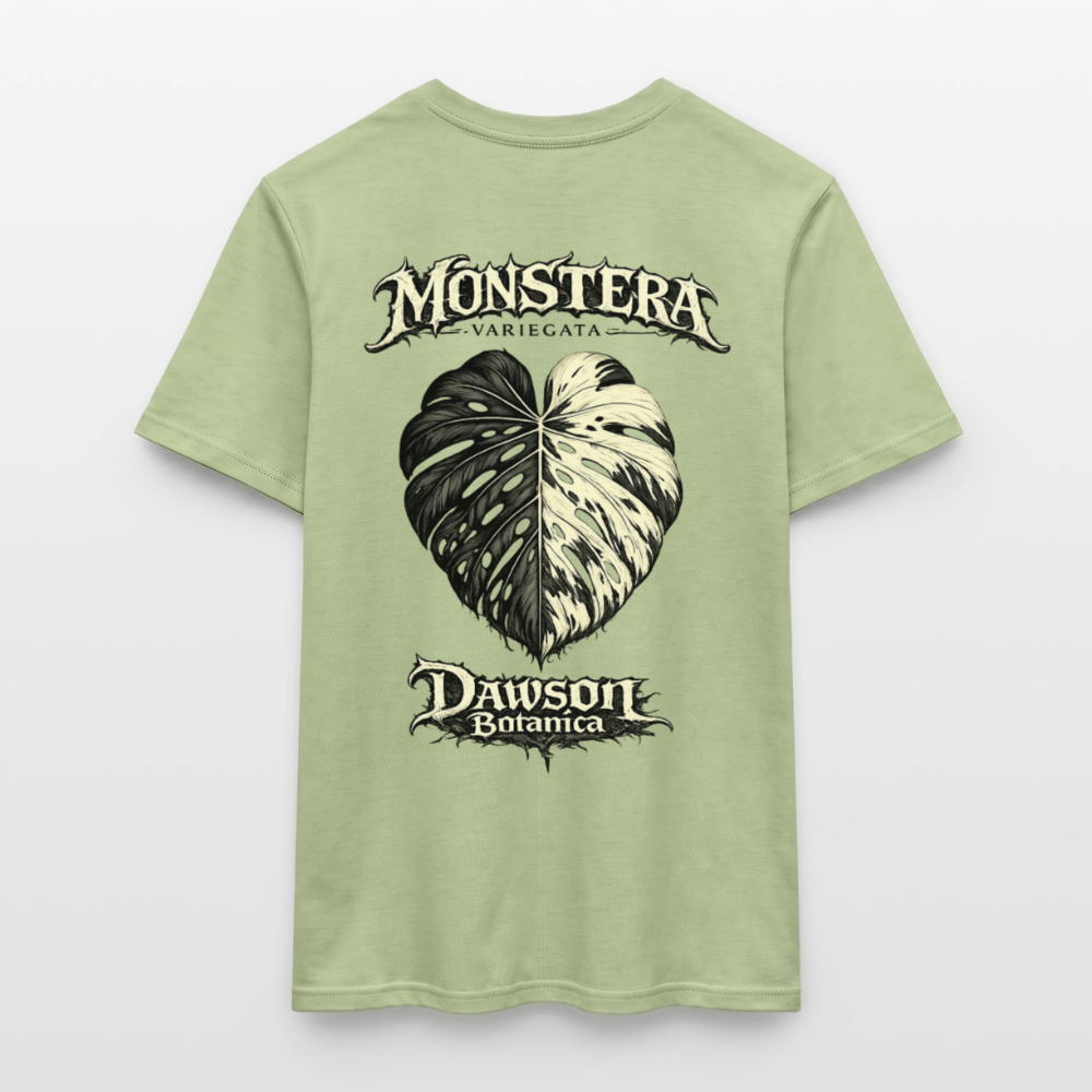 T-shirt monstera variegata - vert sauge