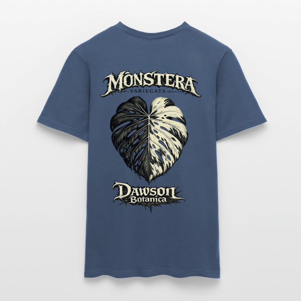 T-shirt monstera variegata - denim foncé